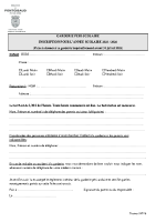Fiche Inscription Garderie 2025 2026